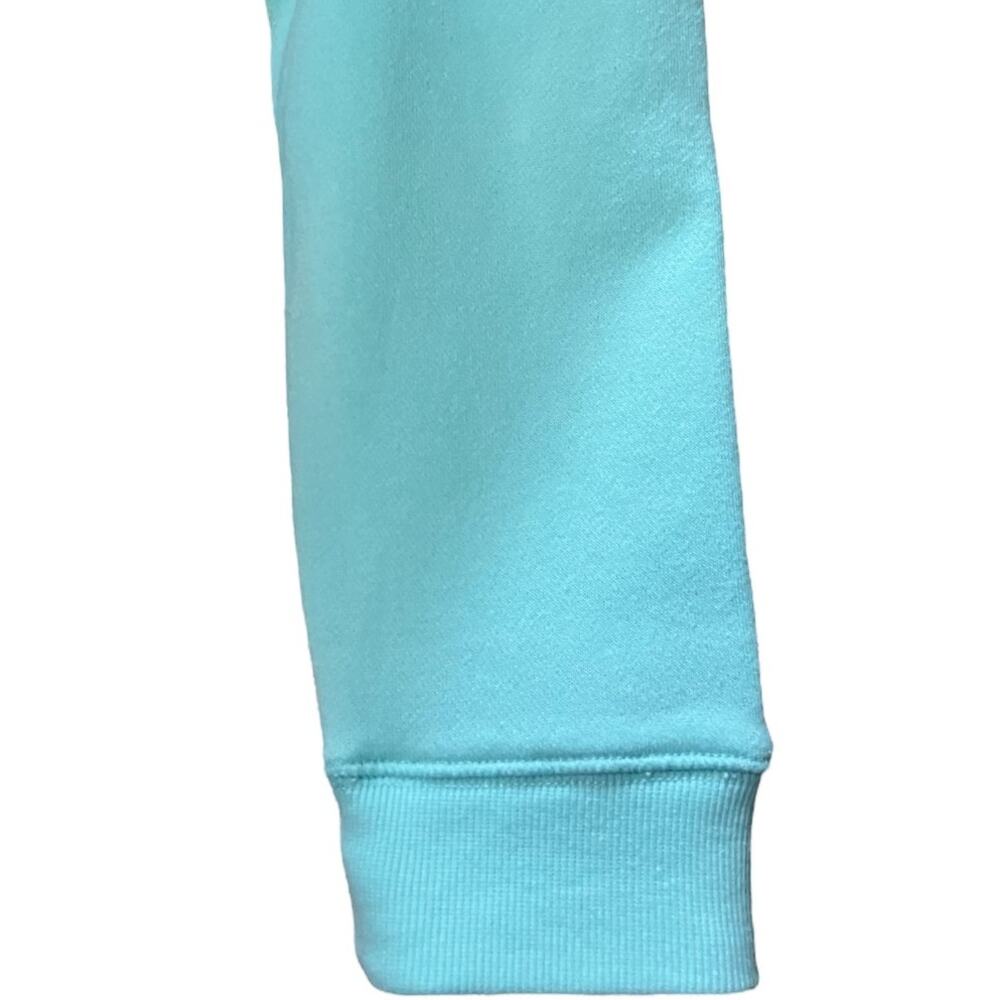 NorthCrest Women's Aqua w/White Lace Front Long Sleeve Casual Sweatshirt SZ 4X - Picture 6 of 9